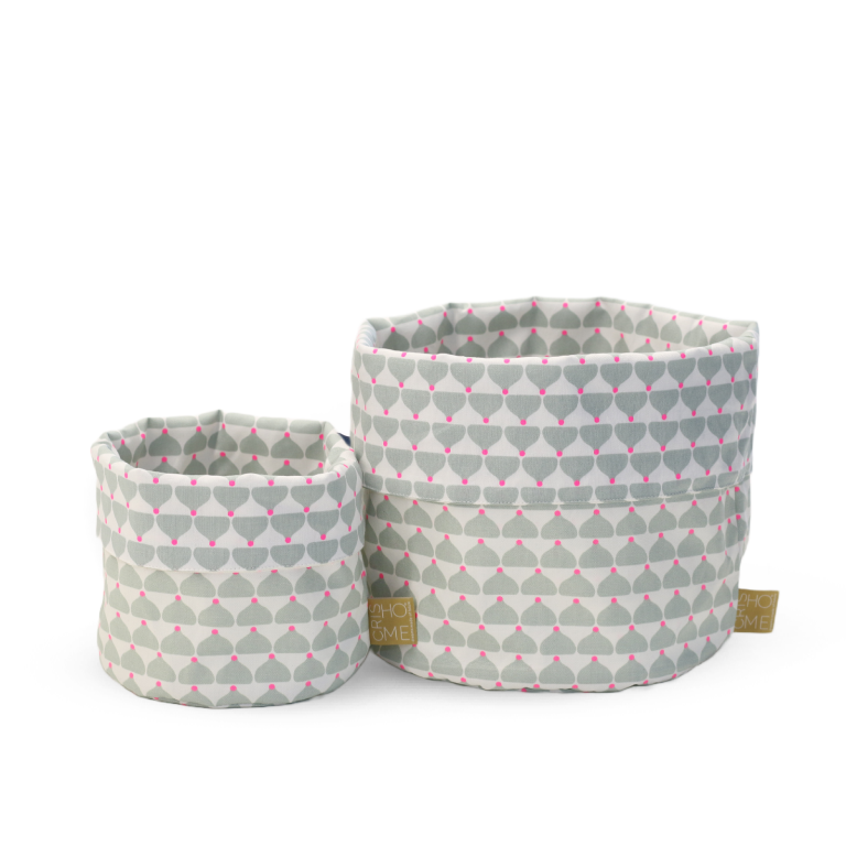 Conjunto Cozinha Decor Chic Gris (Cesto Multiuso Pequeno + Cesto Multiuso Grande)